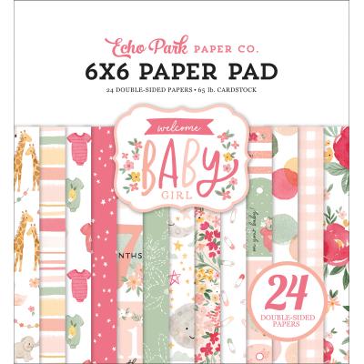 Echo Park Welcome Baby Girl Designpapier - Paper Pad